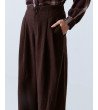 PANTALÓN ANCHO PINZAS CINTURA ELÁSTICA | MULAYA