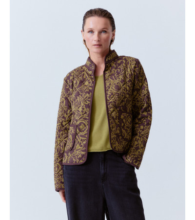 CHAQUETA ACOLCHADA ESTAMPADA CUELLO MAO | MULAYA