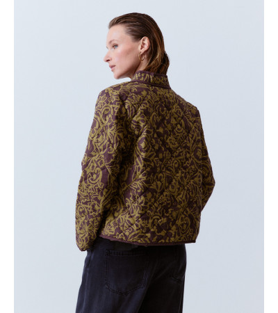 CHAQUETA ACOLCHADA ESTAMPADA CUELLO MAO | MULAYA