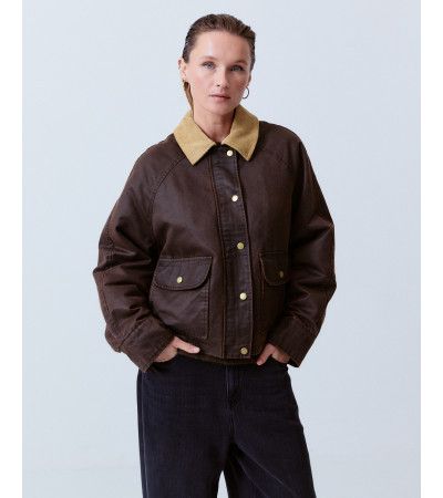 CAZADORA CORTA CUELLO PANA ACOLCHADA | MULAYA