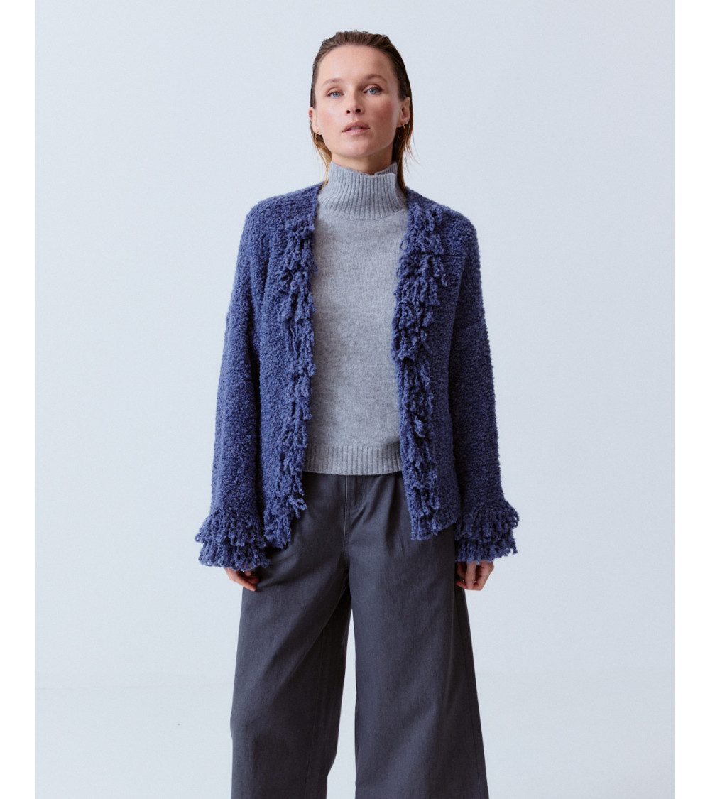 CARDIGAN PUNTO FLECOS FRONTAL PUÑOS | MULAYA