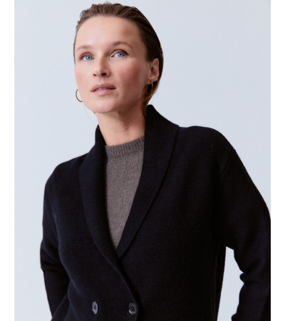 CHAQUETA PUNTO CORTA SOLAPA DOBLE BOTÓN | MULAYA