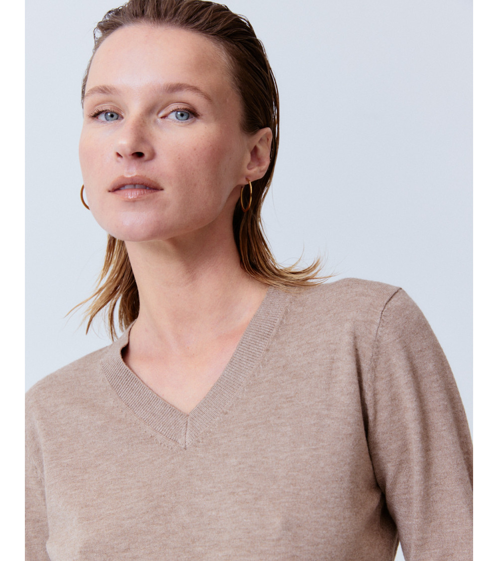 JERSEY PUNTO CUELLO PICO BÁSICO GRIS | MULAYA