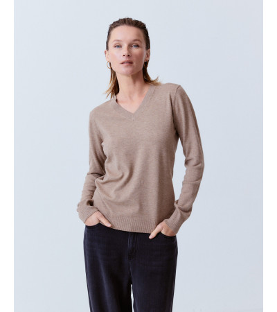 JERSEY PUNTO CUELLO PICO BÁSICO GRIS | MULAYA