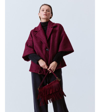 BOLSO ANTE MANO FLECOS MARRÓN PIEL | MULAYA