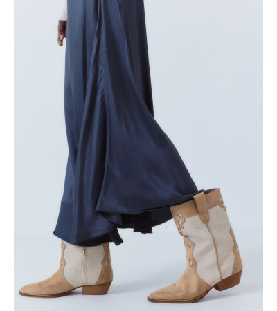 FALDA MIDI SATINADA VISCOSA CÓMODA | MULAYA