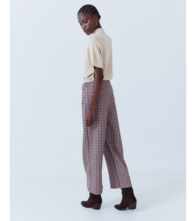 PANTALÓN VICHY CÓMODO CINTURA ELÁSTICA | MULAYA