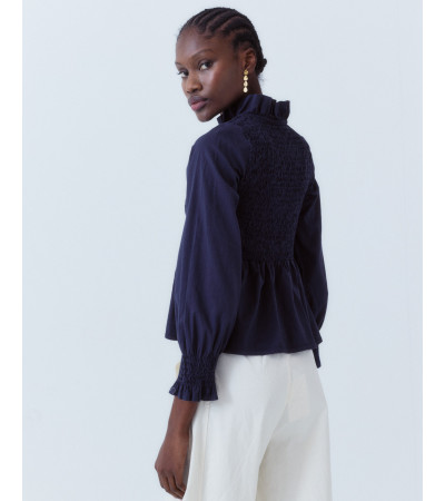 BLUSA PEPLUM PANAL DE ABEJA VOLANTES ROMÁNTICA | MULAYA