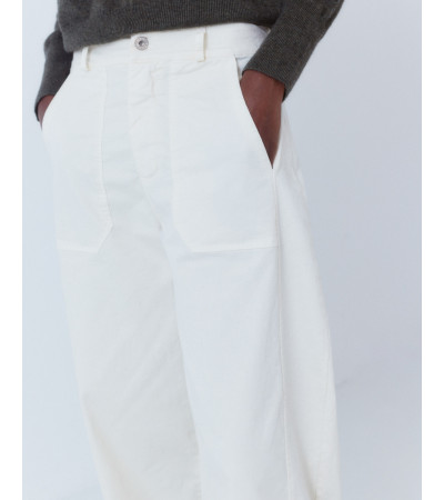 PANTALÓN BARREL CÓMODO ALGODÓN CINTURA ELÁSTICA | MULAYA