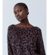 JERSEY CROP ANIMAL PRINT SUAVE CUELLO BARCO | MULAYA
