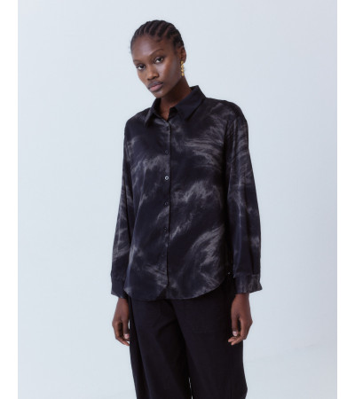 CAMISA SATINADA EFECTO BRILLO FLUIDA | MULAYA