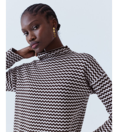 JERSEY PUNTO CUELLO ALTO RECTO MANGA LARGA | MULAYA