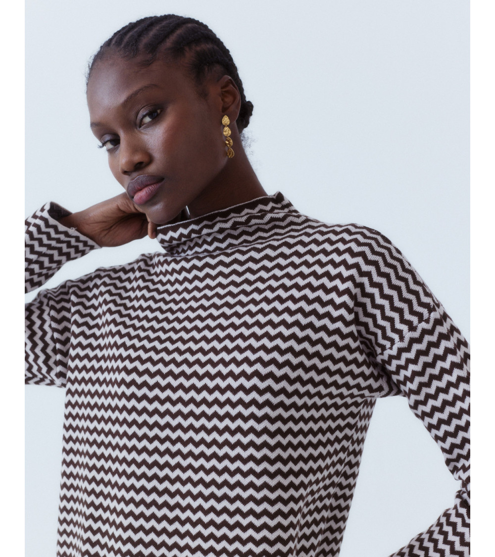 JERSEY PUNTO CUELLO ALTO RECTO MANGA LARGA | MULAYA