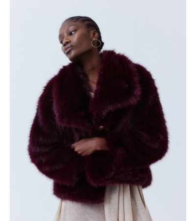 ABRIGO CORTO EFECTO PELO SOLAPA CÁLIDO | MULAYA