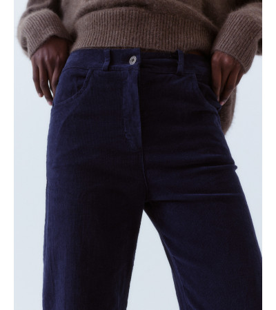 PANTALÓN RECTO PANA CÓMODO TIRO ALTO | MULAYA