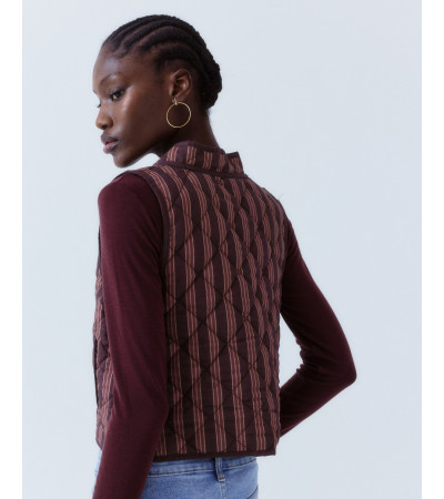 CHALECO ACOLCHADO RAYAS BOHO CHIC ALGODÓN | MULAYA