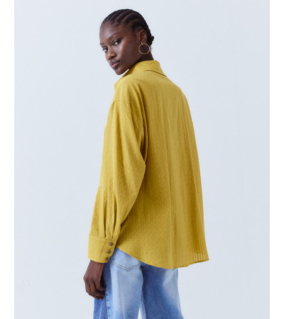 CAMISA ALGODÓN BORDADO CUELLO SOLAPA | MULAYA