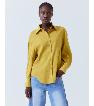 CAMISA ALGODÓN BORDADO CUELLO SOLAPA | MULAYA