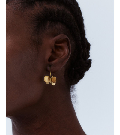 PENDIENTES MARIPOSA CORTOS ACERO DORADO | MULAYA