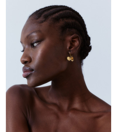 PENDIENTES MARIPOSA CORTOS ACERO DORADO | MULAYA