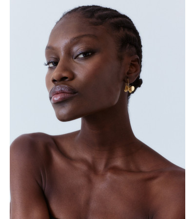 PENDIENTES MARIPOSA CORTOS ACERO DORADO | MULAYA