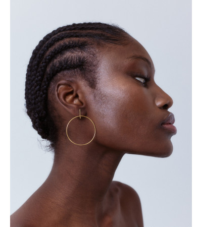 PENDIENTES CIRCULARES FINOS DE ACERO | MULAYA