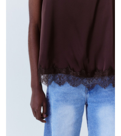 TOP LENCERO SATINADO AJUSTABLE ENCAJE | MULAYA