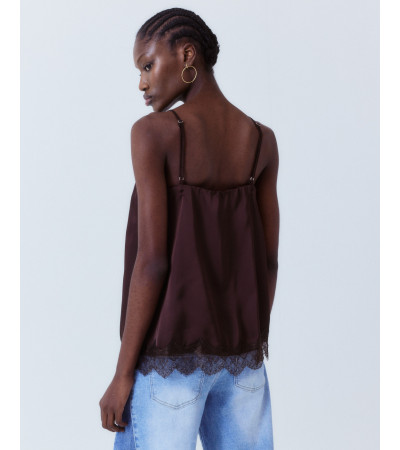 TOP LENCERO SATINADO AJUSTABLE ENCAJE | MULAYA