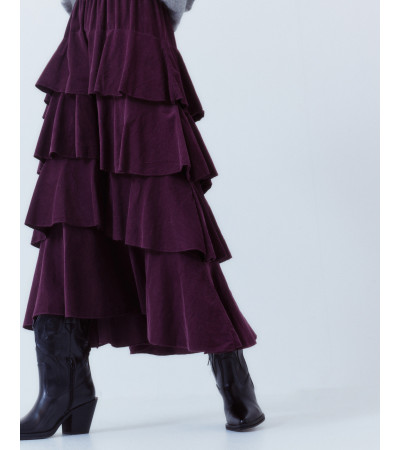 FALDA LARGA VOLANTES PANA CÓMODA | MULAYA