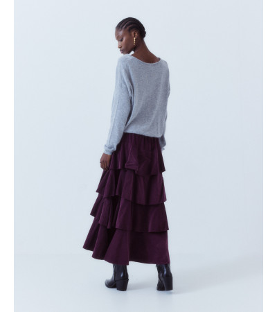 FALDA LARGA VOLANTES PANA CÓMODA | MULAYA