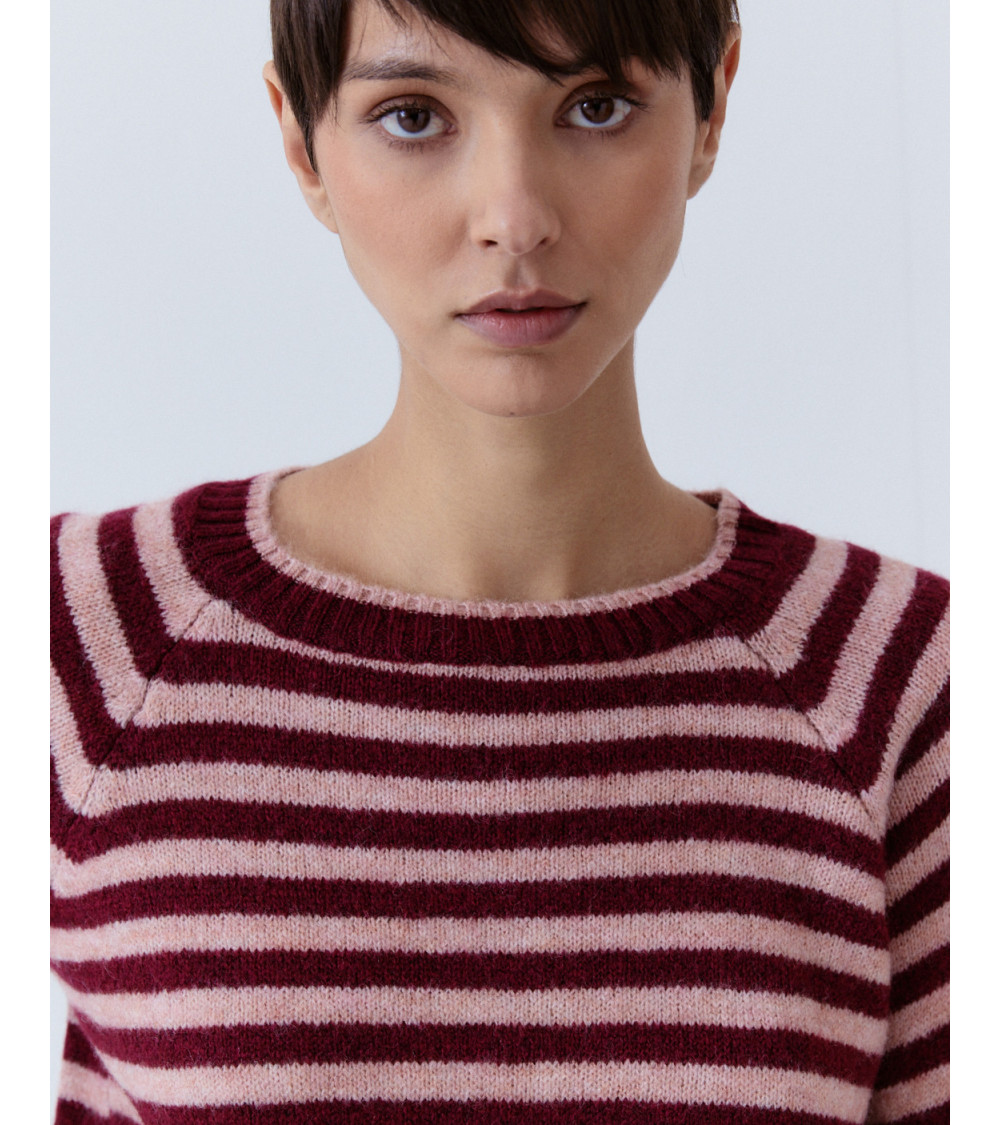 JERSEY RAYAS CUELLO BARCO LANA MANGA FRANCESA | MULAYA