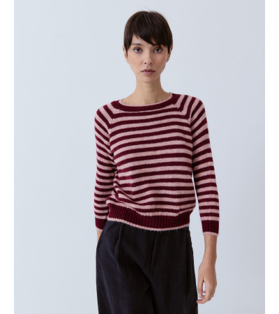 JERSEY RAYAS CUELLO BARCO LANA MANGA FRANCESA | MULAYA