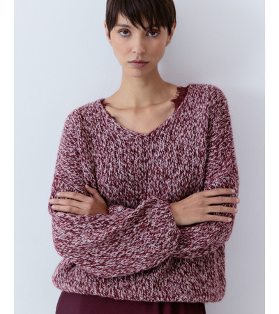 JERSEY PUNTO CÁLIDO CUELLO PICO LANA | MULAYA