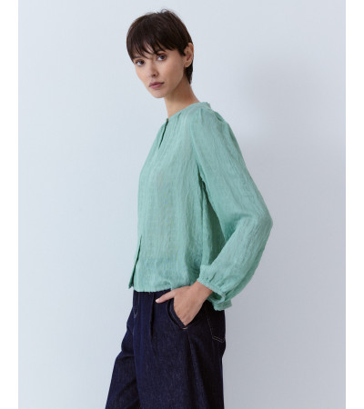 BLUSA ESTAMPADA CUELLO REDONDO VISCOSA | MULAYA