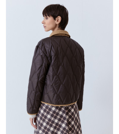 CHAQUETA ACOLCHADA PANA CUELLO CONTRATASTE | MULAYA