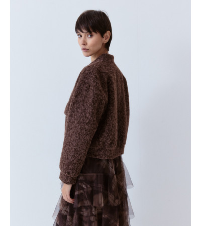 BOMBER TEXTURIZADA CORTA BOTONES  | MULAYA