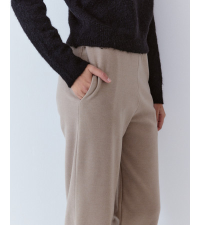 PANTALÓN WIDE LEG CINTURA ELÁSTICA LANA | MULAYA