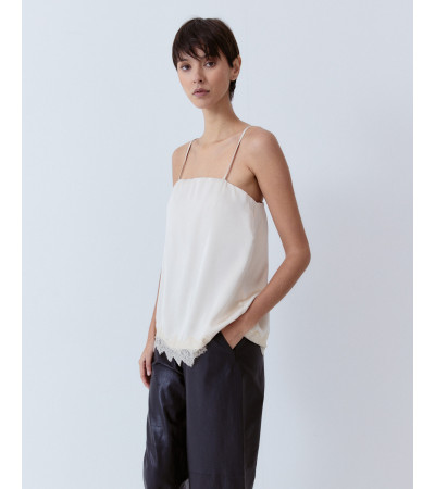TOP LENCERO SATINADO AJUSTABLE ENCAJE | MULAYA