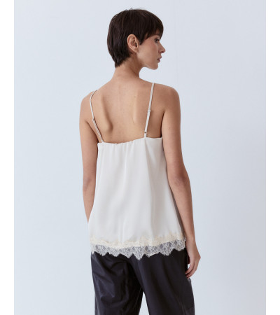 TOP LENCERO SATINADO AJUSTABLE ENCAJE | MULAYA