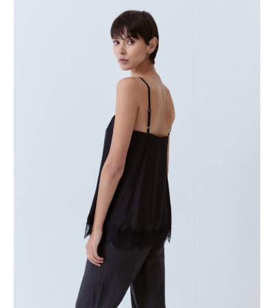 TOP LENCERO SATINADO AJUSTABLE ENCAJE | MULAYA