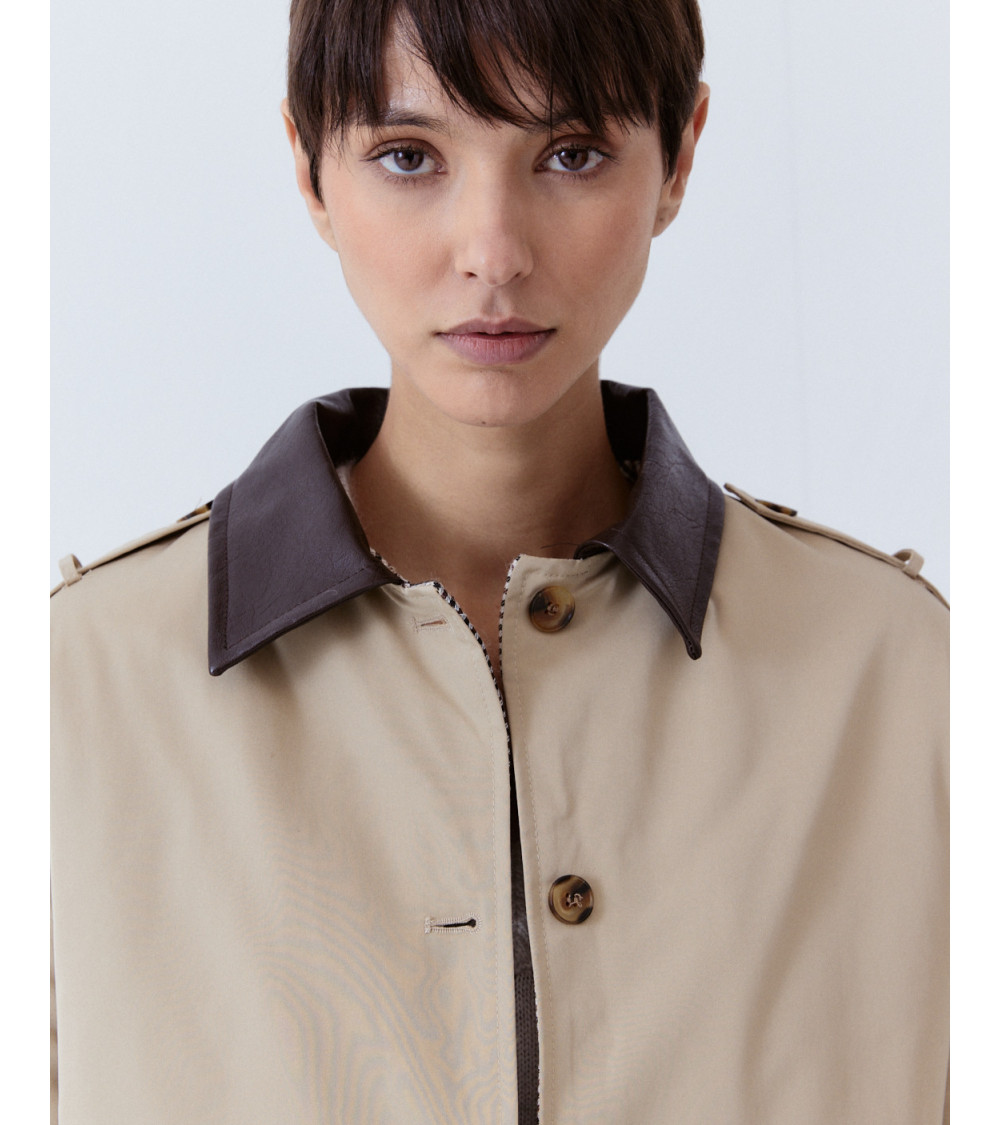 CAZADORA ACOLCHADA SOLAPA POLIPIEL | MULAYA