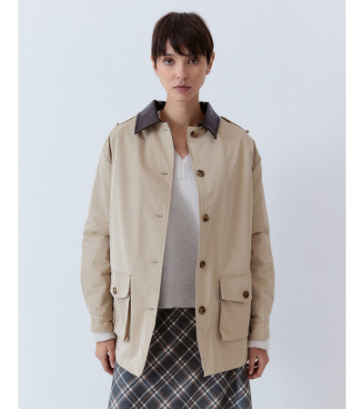 CAZADORA ACOLCHADA SOLAPA POLIPIEL | MULAYA