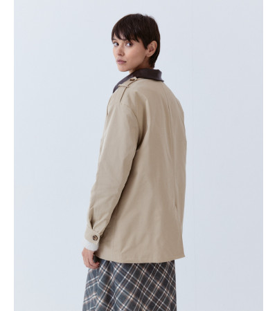 CAZADORA ACOLCHADA SOLAPA POLIPIEL | MULAYA