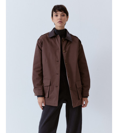 CAZADORA ACOLCHADA SOLAPA POLIPIEL | MULAYA