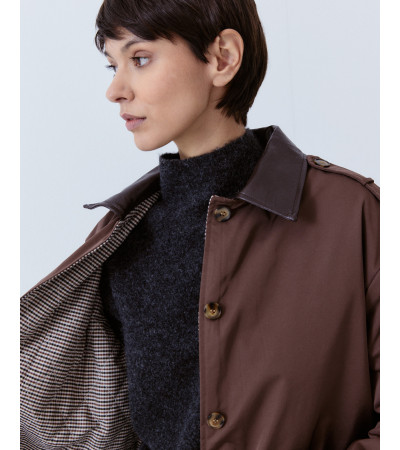 CAZADORA ACOLCHADA SOLAPA POLIPIEL | MULAYA