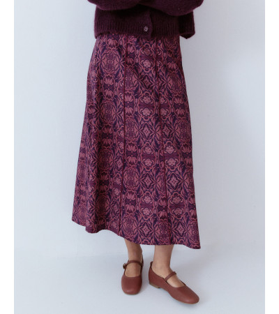 FALDA MIDI EVASÉ ESTAMPADO ORNAMENTAL | MULAYA