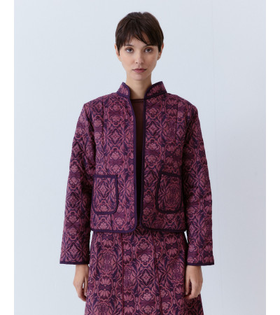 CHAQUETA ACOLCHADA ESTAMPADA CUELLO MAO | MULAYA