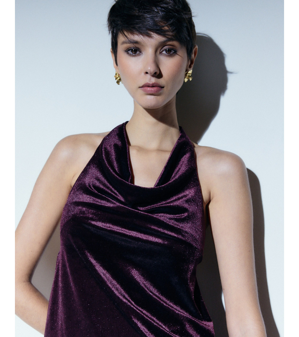 TOP HALTER TERCIOPELO ESPALDA | MULAYA