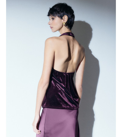 TOP HALTER TERCIOPELO ESPALDA | MULAYA