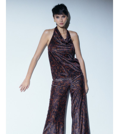 TOP HALTER TERCIOPELO ESPALDA | MULAYA